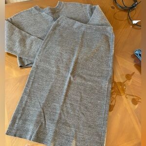 Zara Charcoal Sweater Skirt Set